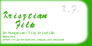 krisztian filp business card